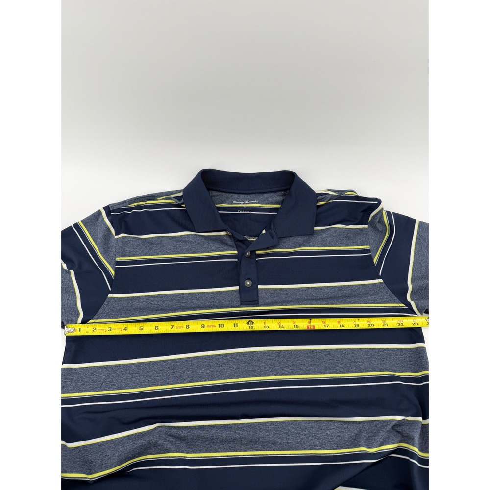 Tommy Armour Dri Logic Polo Lot of 2 Mens Lg Golf Performance Green Striped - Picture 2 of 4